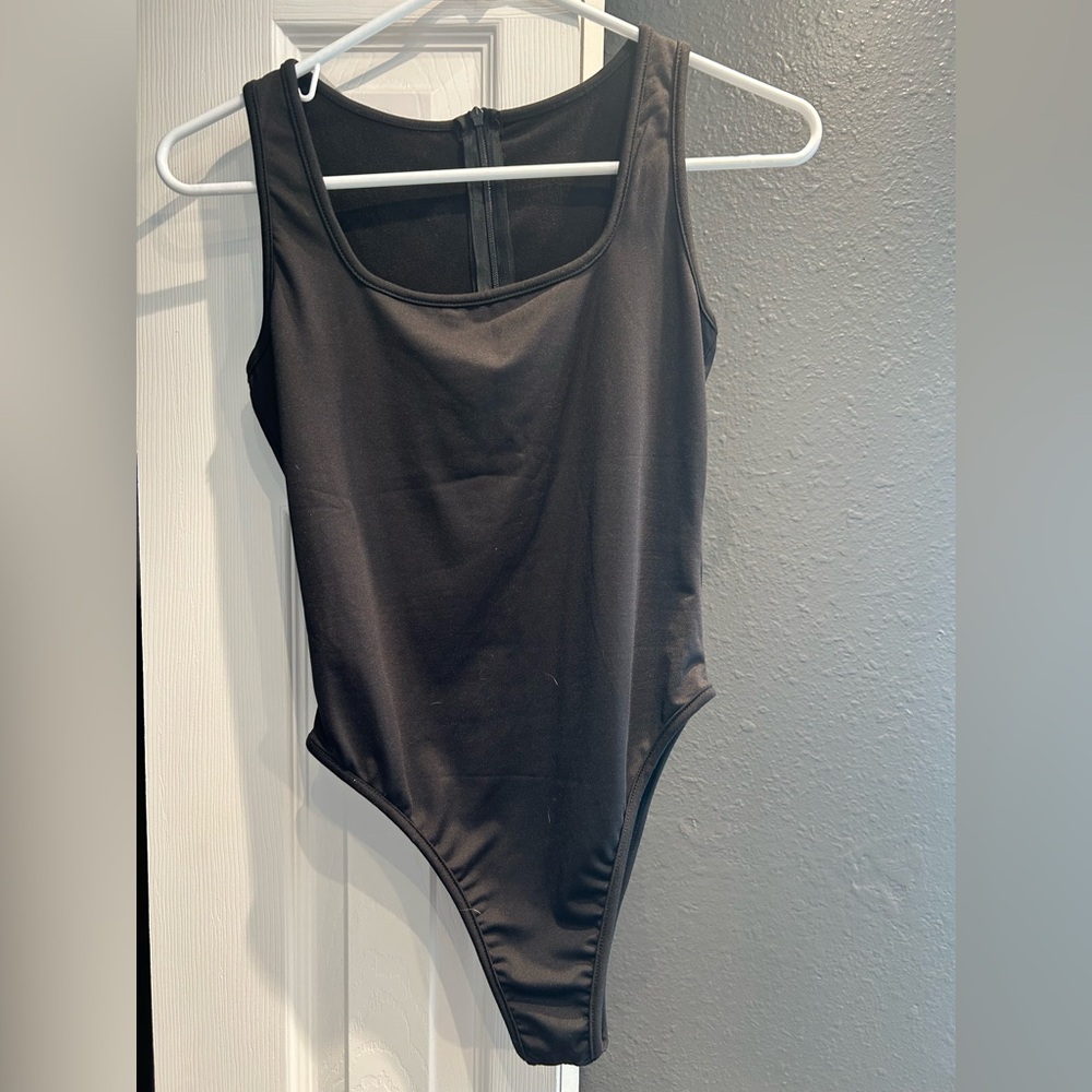 Black Sleeveless Bodysuit